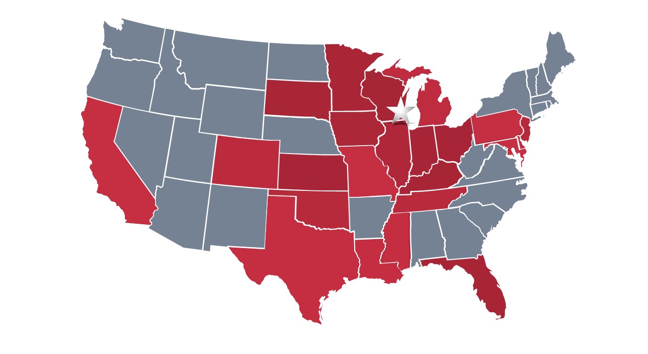 Map of the United States